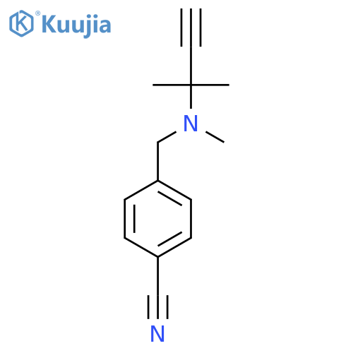 4-{methyl(2-methylbut-3-yn-2-yl)aminomethyl}benzonitrile structure