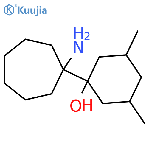 1-(1-aminocycloheptyl)-3,5-dimethylcyclohexan-1-ol structure