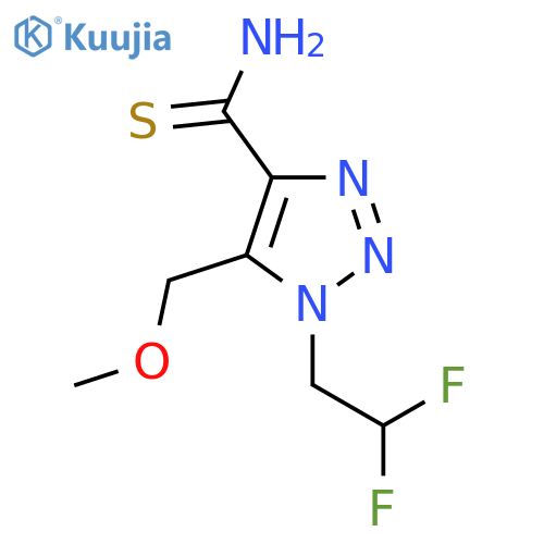1-(2,2-difluoroethyl)-5-(methoxymethyl)-1H-1,2,3-triazole-4-carbothioamide structure