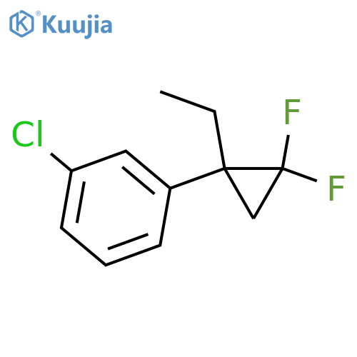 1-chloro-3-(1-ethyl-2,2-difluorocyclopropyl)benzene structure