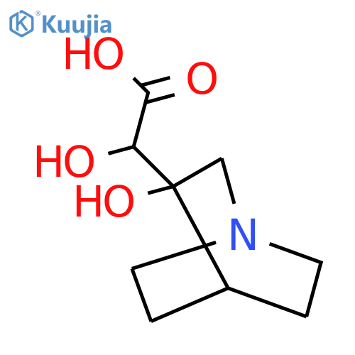 2-hydroxy-2-{3-hydroxy-1-azabicyclo2.2.2octan-3-yl}acetic acid structure