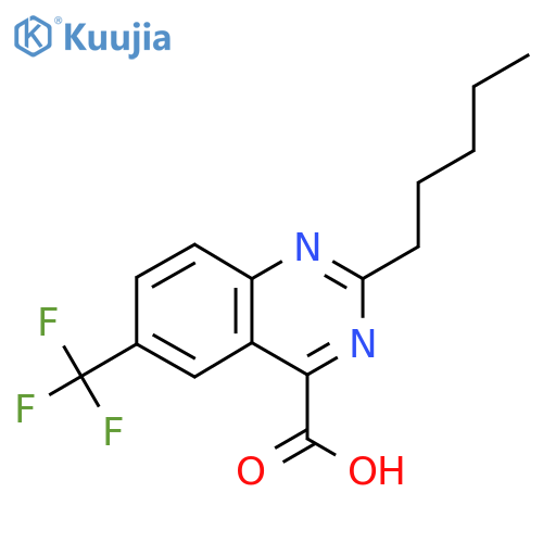 2-Pentyl-6-(trifluoromethyl)quinazoline-4-carboxylic acid structure