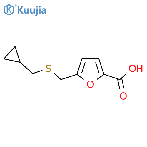 5-{(cyclopropylmethyl)sulfanylmethyl}furan-2-carboxylic acid structure