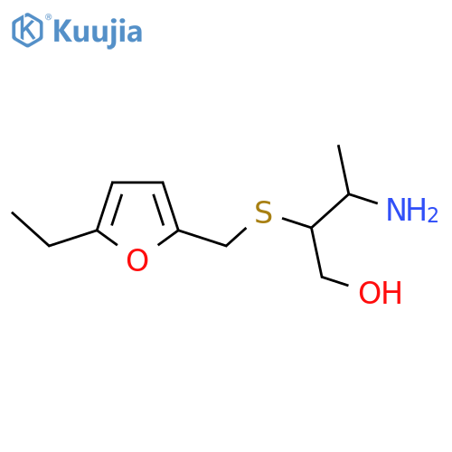 3-amino-2-{(5-ethylfuran-2-yl)methylsulfanyl}butan-1-ol structure