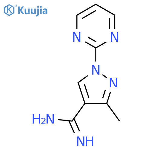3-methyl-1-(pyrimidin-2-yl)-1H-pyrazole-4-carboximidamide structure