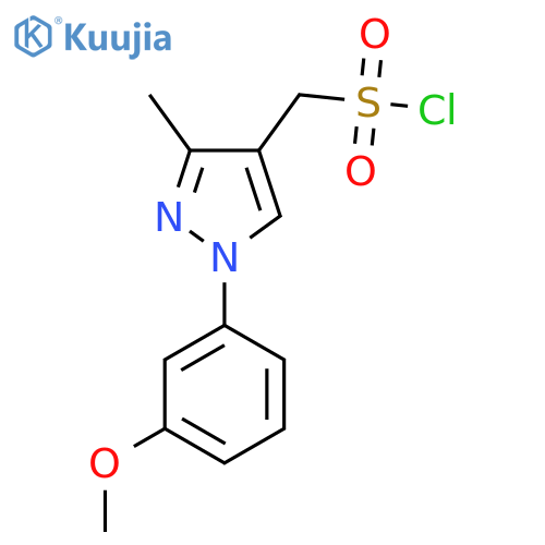 1-(3-methoxyphenyl)-3-methyl-1H-pyrazol-4-ylmethanesulfonyl chloride structure