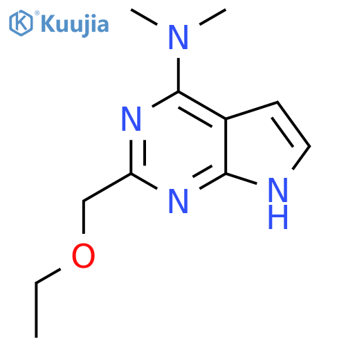 2-(ethoxymethyl)-N,N-dimethyl-7H-pyrrolo2,3-dpyrimidin-4-amine structure