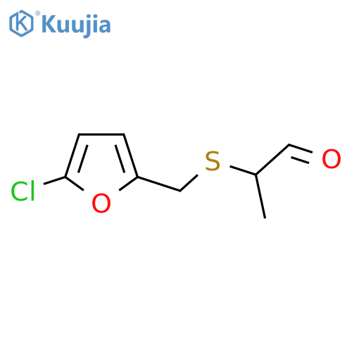 2-{(5-chlorofuran-2-yl)methylsulfanyl}propanal structure