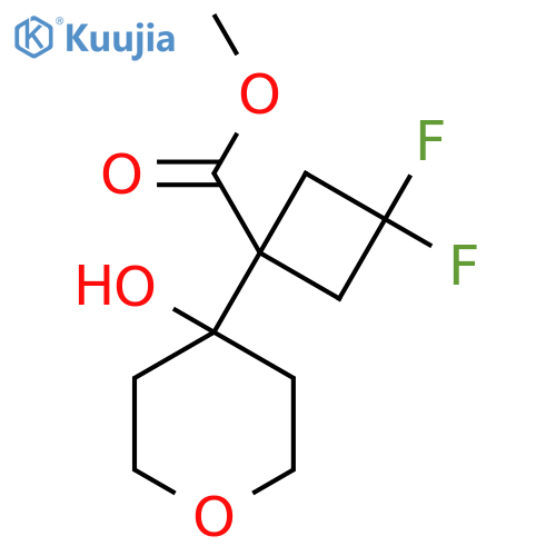 Methyl 3,3-difluoro-1-(4-hydroxyoxan-4-yl)cyclobutane-1-carboxylate structure