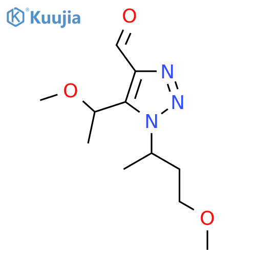 1-(4-methoxybutan-2-yl)-5-(1-methoxyethyl)-1H-1,2,3-triazole-4-carbaldehyde structure