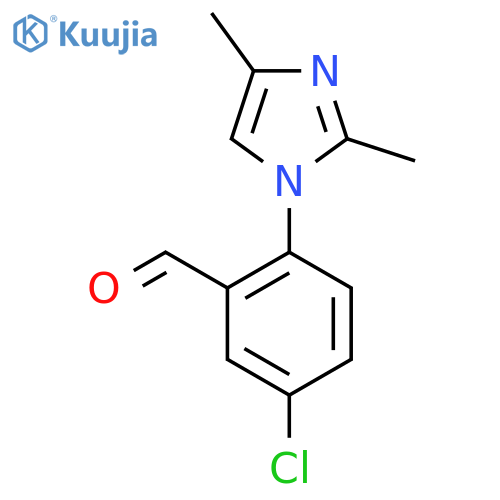 5-chloro-2-(2,4-dimethyl-1H-imidazol-1-yl)benzaldehyde structure