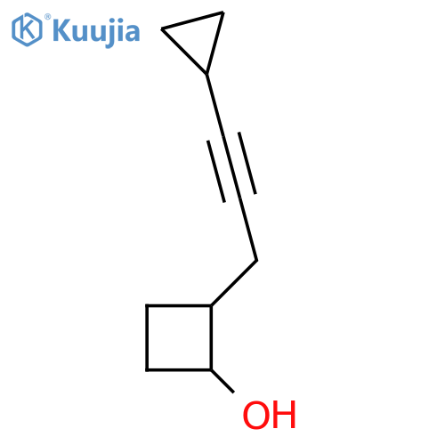 2-(3-cyclopropylprop-2-yn-1-yl)cyclobutan-1-ol structure