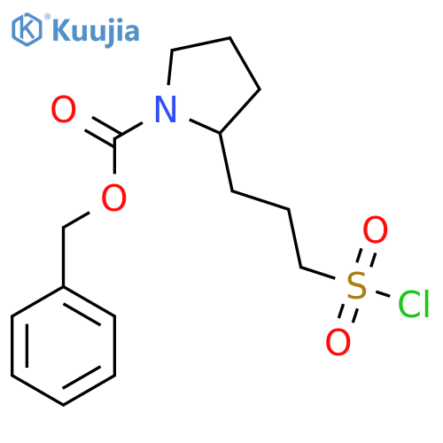 benzyl 2-3-(chlorosulfonyl)propylpyrrolidine-1-carboxylate structure