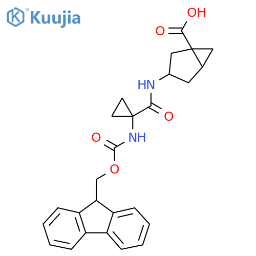 3-1-({(9H-fluoren-9-yl)methoxycarbonyl}amino)cyclopropaneamidobicyclo3.1.0hexane-1-carboxylic acid structure