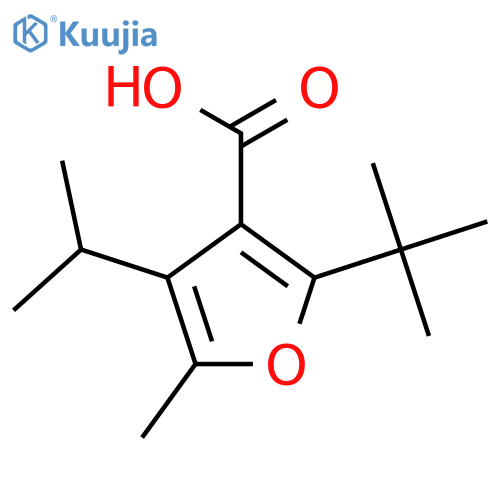 2-tert-butyl-5-methyl-4-(propan-2-yl)furan-3-carboxylic acid structure