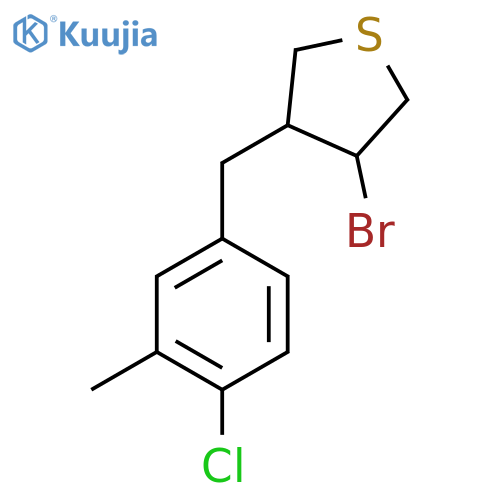 3-bromo-4-(4-chloro-3-methylphenyl)methylthiolane structure
