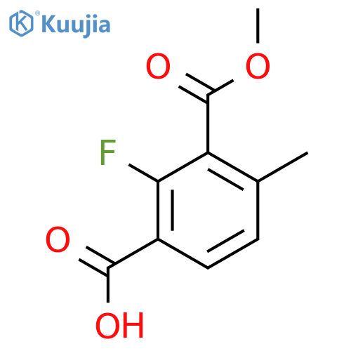 2-Fluoro-3-(methoxycarbonyl)-4-methylbenzoic acid structure