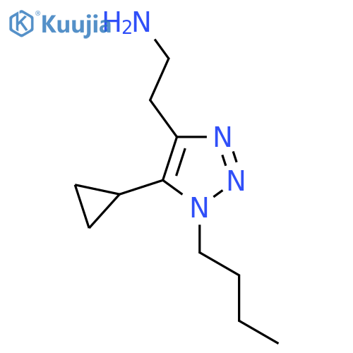 2-(1-butyl-5-cyclopropyl-1H-1,2,3-triazol-4-yl)ethan-1-amine structure