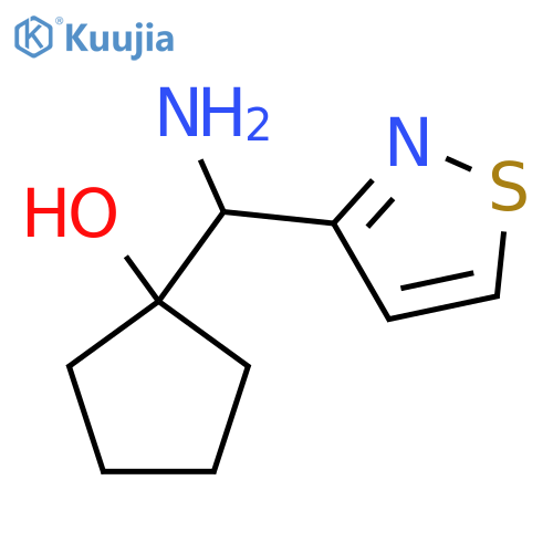 1-amino(1,2-thiazol-3-yl)methylcyclopentan-1-ol structure