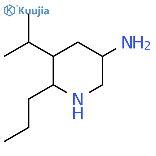 5-(propan-2-yl)-6-propylpiperidin-3-amine structure