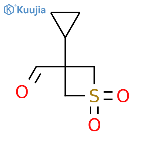 3-Cyclopropyl-1,1-dioxo-1lambda6-thietane-3-carbaldehyde structure