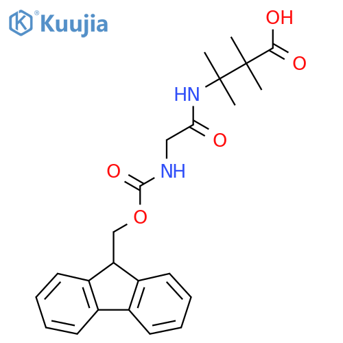 3-2-({(9H-fluoren-9-yl)methoxycarbonyl}amino)acetamido-2,2,3-trimethylbutanoic acid structure