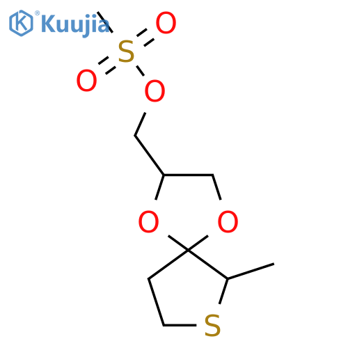 {6-methyl-1,4-dioxa-7-thiaspiro4.4nonan-2-yl}methyl methanesulfonate structure
