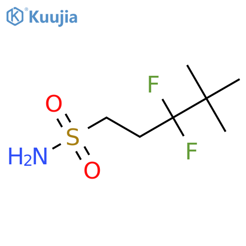 3,3-difluoro-4,4-dimethylpentane-1-sulfonamide structure