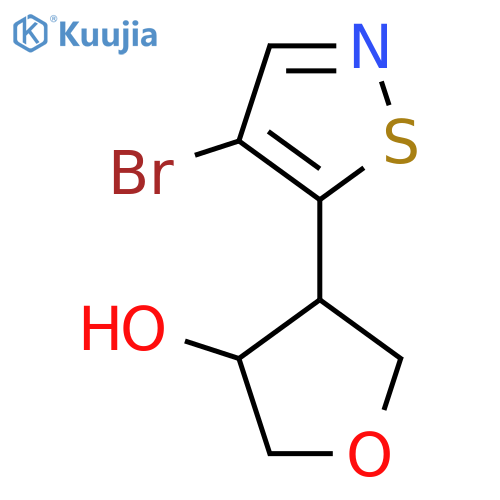 4-(4-bromo-1,2-thiazol-5-yl)oxolan-3-ol structure