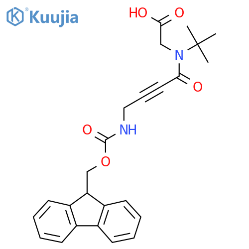 2-N-tert-butyl-4-({(9H-fluoren-9-yl)methoxycarbonyl}amino)but-2-ynamidoacetic acid structure