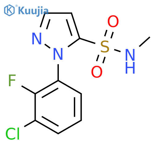1-(3-chloro-2-fluorophenyl)-N-methyl-1H-pyrazole-5-sulfonamide structure
