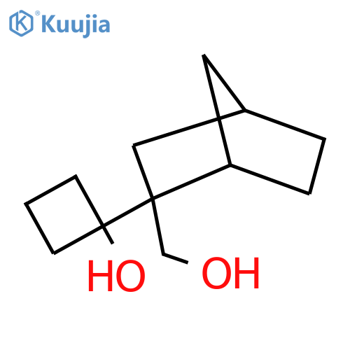 1-2-(hydroxymethyl)bicyclo2.2.1heptan-2-ylcyclobutan-1-ol structure