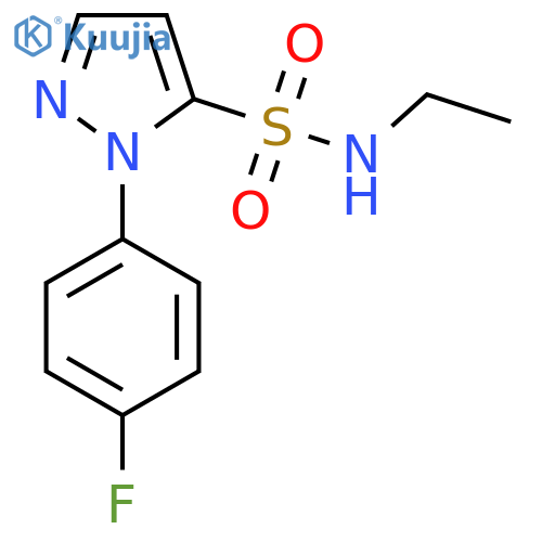 N-ethyl-1-(4-fluorophenyl)-1H-pyrazole-5-sulfonamide structure