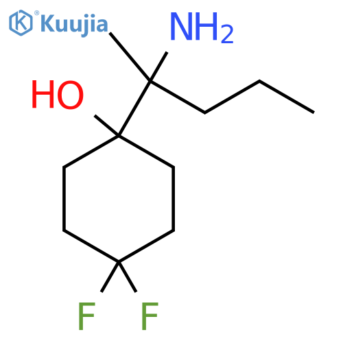 1-(2-aminopentan-2-yl)-4,4-difluorocyclohexan-1-ol structure