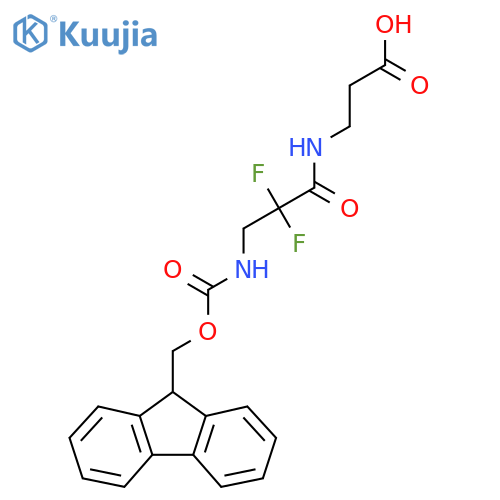 3-[3-({[(9H-fluoren-9-yl)methoxy]carbonyl}amino)-2,2-difluoropropanamido]propanoic acid structure