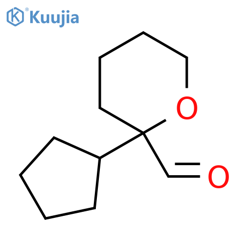2-cyclopentyloxane-2-carbaldehyde structure