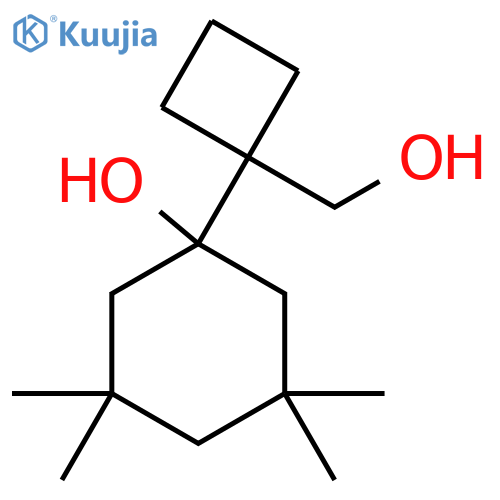 1-1-(hydroxymethyl)cyclobutyl-3,3,5,5-tetramethylcyclohexan-1-ol structure