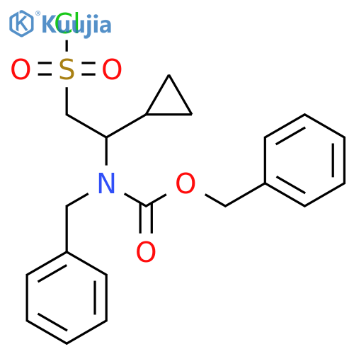 benzyl N-benzyl-N-2-(chlorosulfonyl)-1-cyclopropylethylcarbamate structure