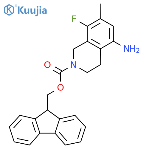 9H-fluoren-9-ylmethyl 5-amino-8-fluoro-7-methyl-1,2,3,4-tetrahydroisoquinoline-2-carboxylate structure