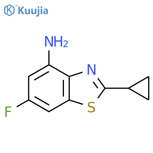 2-cyclopropyl-6-fluoro-1,3-benzothiazol-4-amine structure