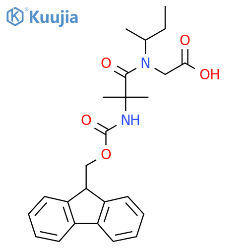 2-N-(butan-2-yl)-2-({(9H-fluoren-9-yl)methoxycarbonyl}amino)-2-methylpropanamidoacetic acid structure