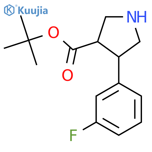 tert-butyl 4-(3-fluorophenyl)pyrrolidine-3-carboxylate structure