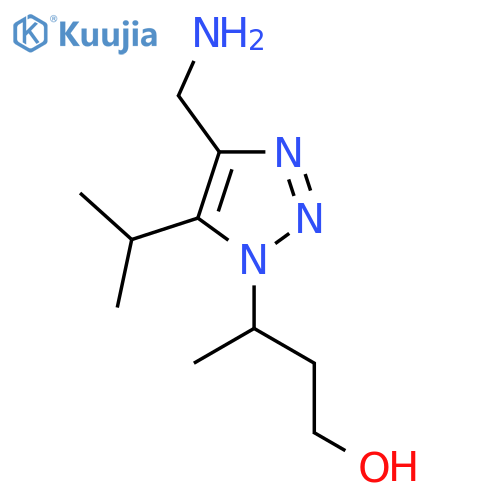 3-4-(aminomethyl)-5-(propan-2-yl)-1H-1,2,3-triazol-1-ylbutan-1-ol structure