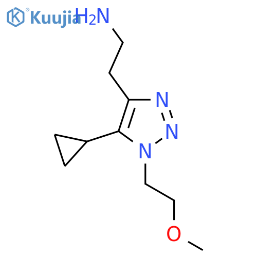 2-5-cyclopropyl-1-(2-methoxyethyl)-1H-1,2,3-triazol-4-ylethan-1-amine structure