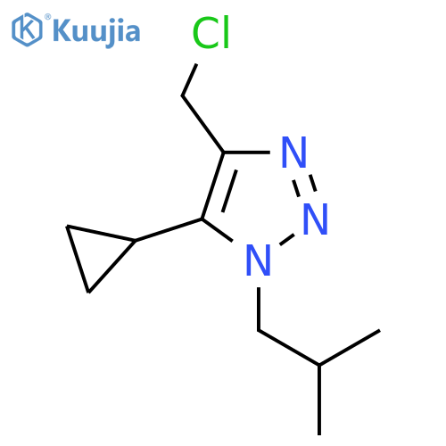 4-(chloromethyl)-5-cyclopropyl-1-(2-methylpropyl)-1H-1,2,3-triazole structure