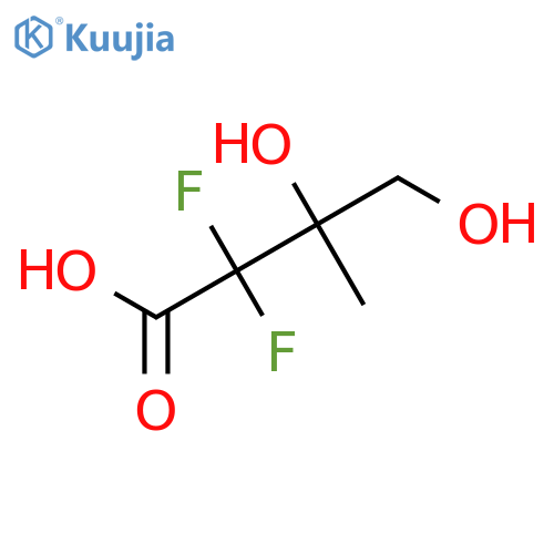 2,2-difluoro-3,4-dihydroxy-3-methylbutanoic acid structure