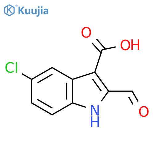 5-chloro-2-formyl-1H-indole-3-carboxylic acid structure