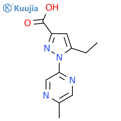 5-ethyl-1-(5-methylpyrazin-2-yl)-1H-pyrazole-3-carboxylic acid structure