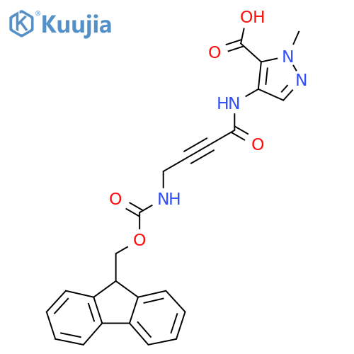 4-4-({(9H-fluoren-9-yl)methoxycarbonyl}amino)but-2-ynamido-1-methyl-1H-pyrazole-5-carboxylic acid structure
