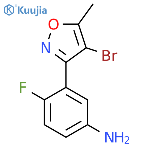 3-(4-bromo-5-methyl-1,2-oxazol-3-yl)-4-fluoroaniline structure